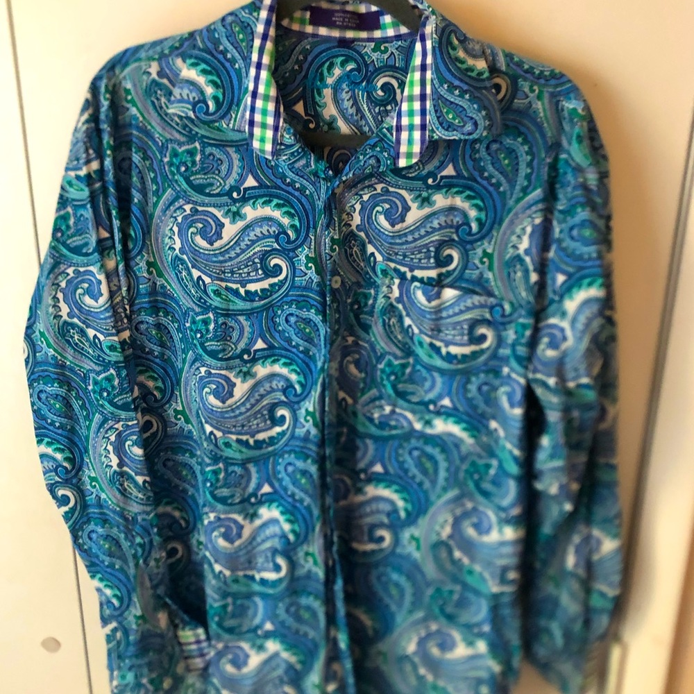 Vintage Style Paisley Dress Shirt